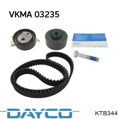 KTB344 Dayco kit correa de distribución