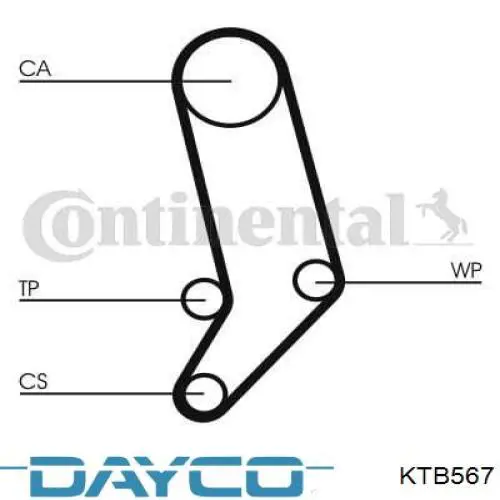 KTB567 Dayco kit correa de distribución