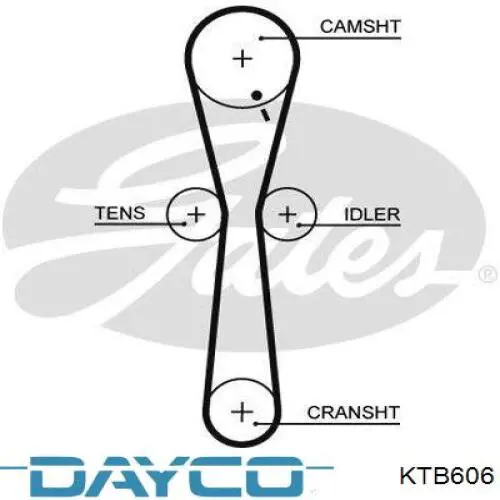 KTB606 Dayco kit correa de distribución