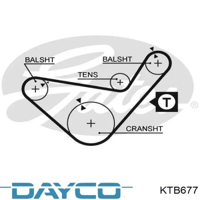 KTB677 Dayco kit correa de distribución