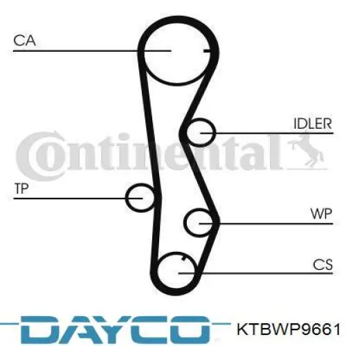 KTBWP9661 Dayco kit correa de distribución