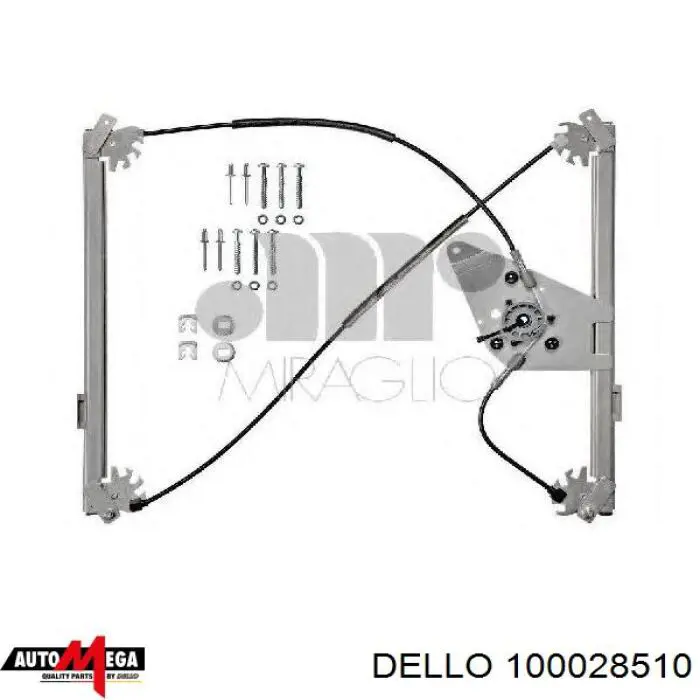 100028510 Dello/Automega mecanismo de elevalunas, puerta delantera derecha