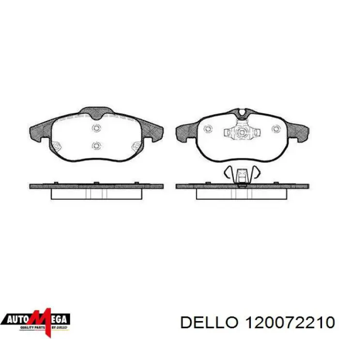 120072210 Dello/Automega pastillas de freno traseras