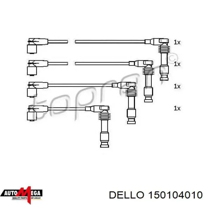 150104010 Dello/Automega juego de cables de encendido