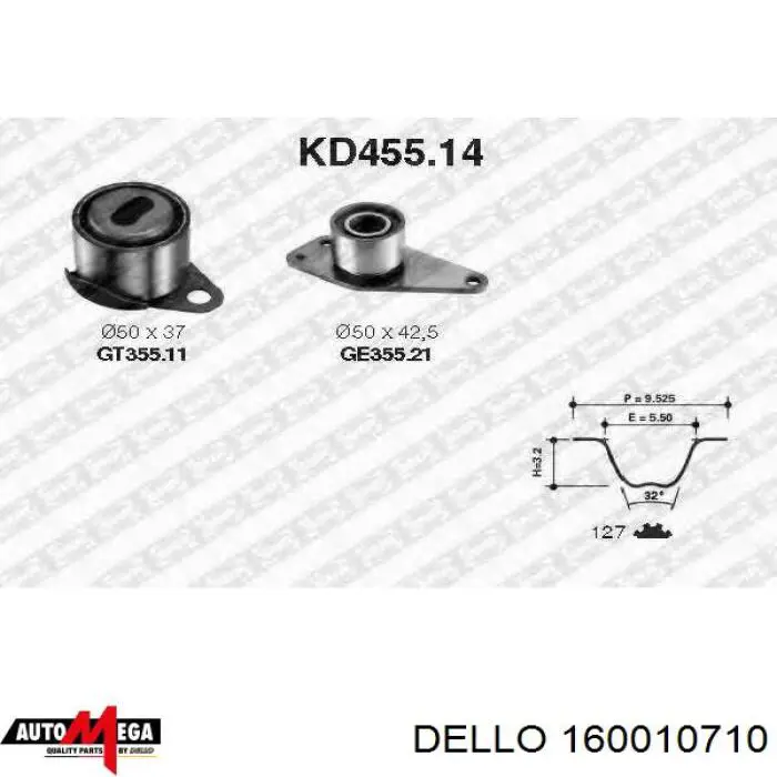 160010710 Dello/Automega rodillo, cadena de distribución