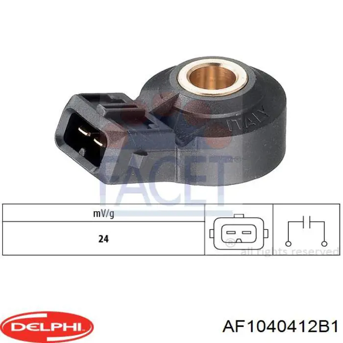 AF1040412B1 Delphi sensor de flujo de aire/medidor de flujo (flujo de aire masibo)