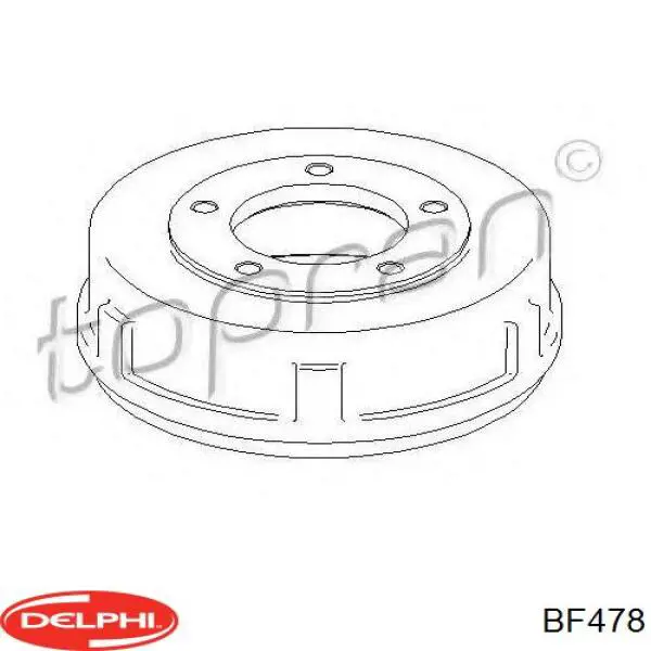 BF478 Delphi freno de tambor trasero