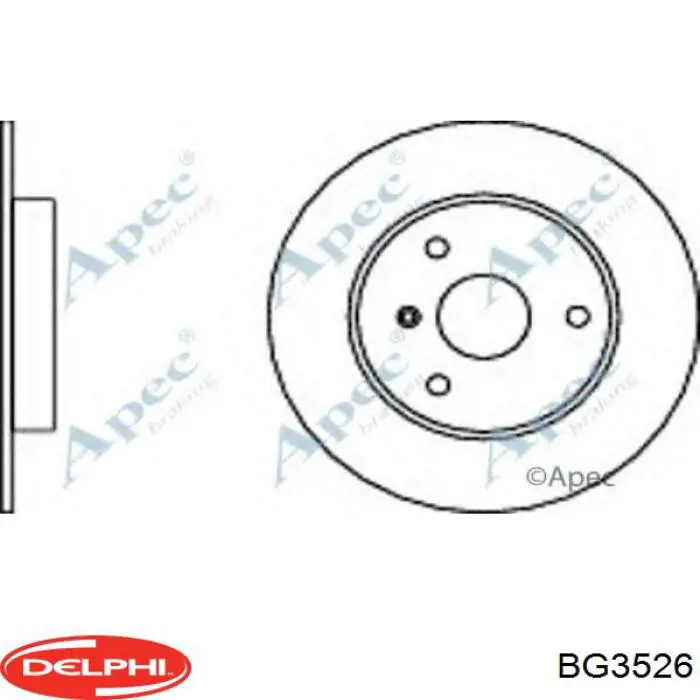 BG3526 Delphi freno de disco delantero