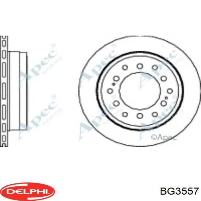 BG3557 Delphi disco de freno trasero