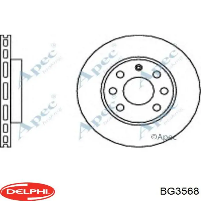 BG3568 Delphi freno de disco delantero