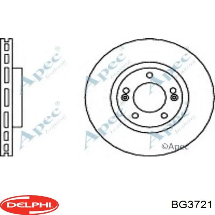 BG3721 Delphi freno de disco delantero