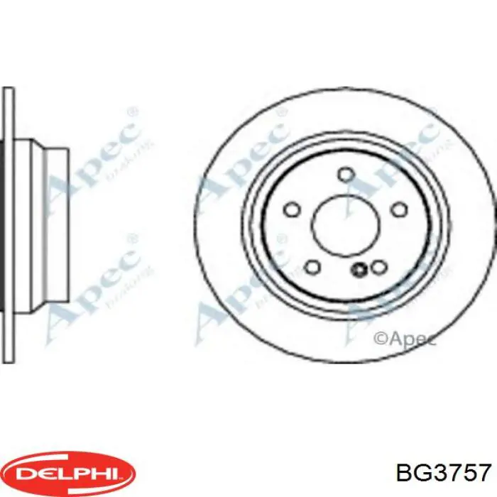 BG3757 Delphi disco de freno trasero