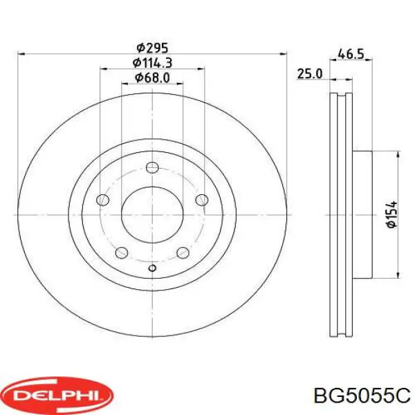 BG5055C Delphi freno de disco delantero