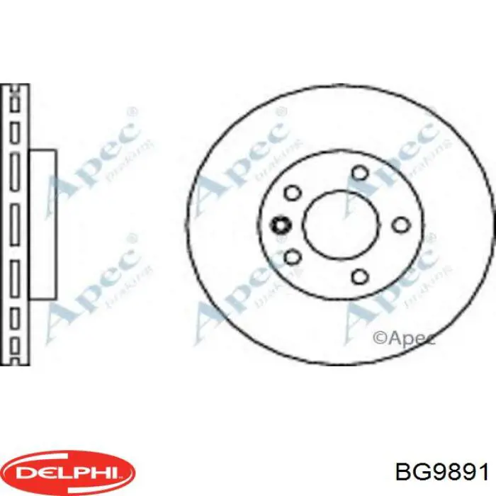 BG9891 Delphi freno de disco delantero