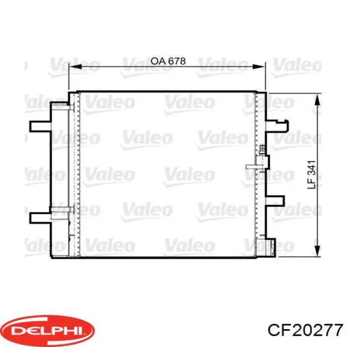 CF20277 Delphi condensador aire acondicionado