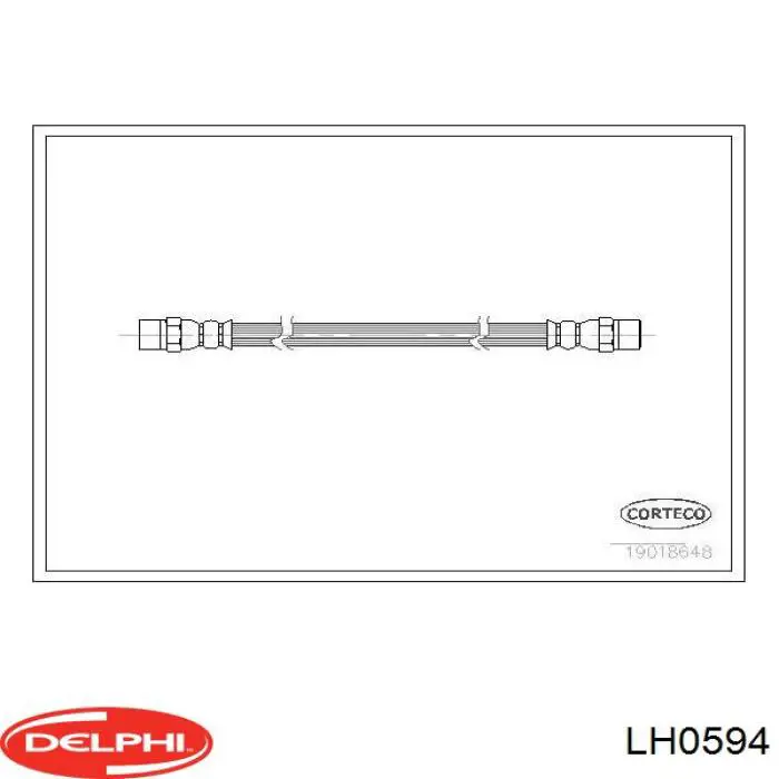 LH0594 Delphi tubo flexible de frenos trasero