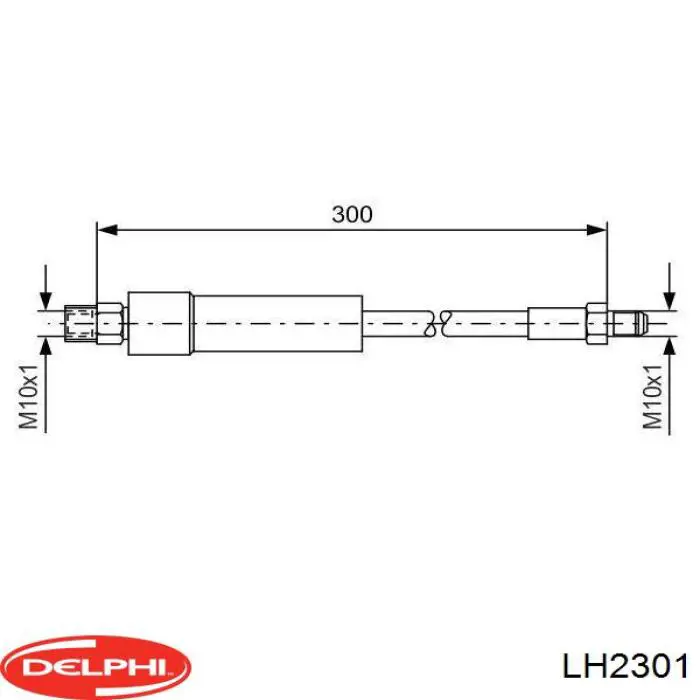 LH2301 Delphi tubo flexible de frenos trasero