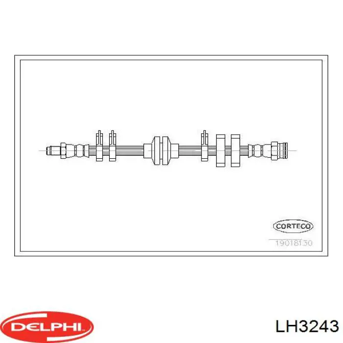 LH3243 Delphi latiguillo de freno delantero