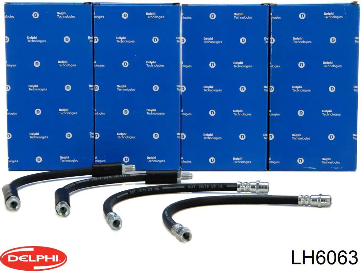 LH6063 Delphi tubo flexible de frenos trasero