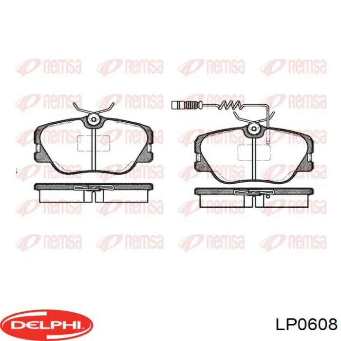 LP0608 Delphi pastillas de freno delanteras