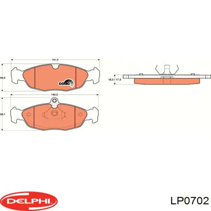 LP0702 Delphi pastillas de freno delanteras