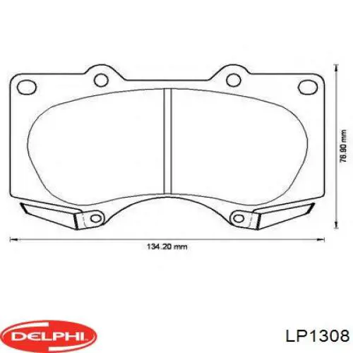 LP1308 Delphi pastillas de freno delanteras