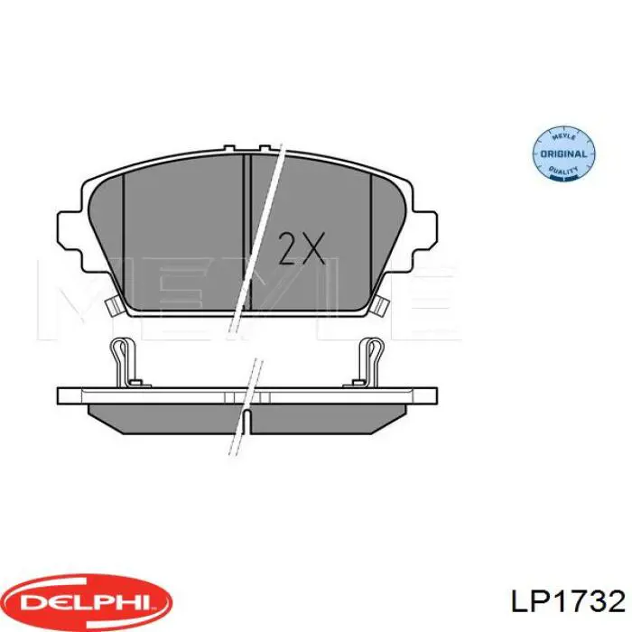 LP1732 Delphi pastillas de freno delanteras