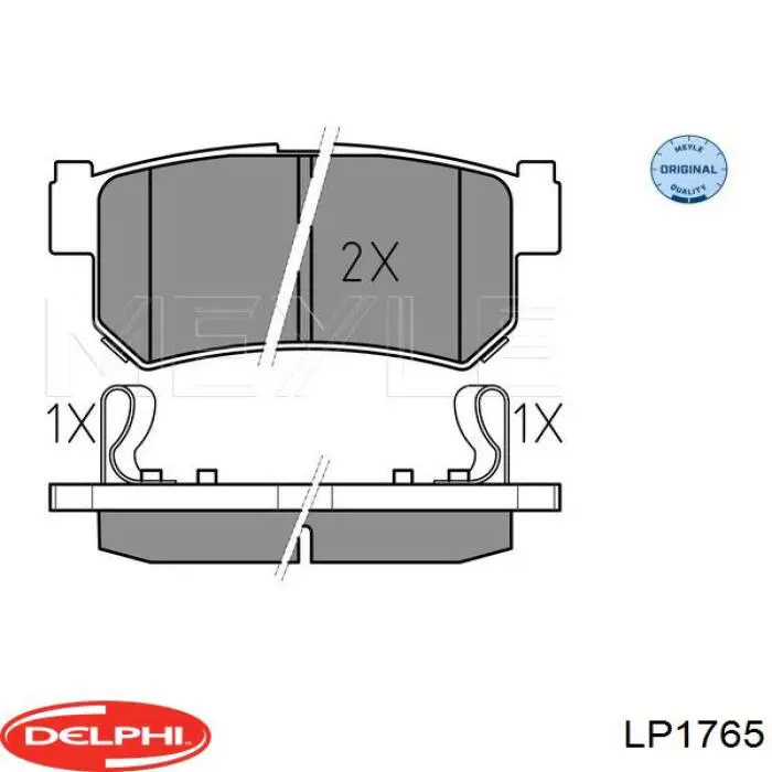 LP1765 Delphi pastillas de freno traseras