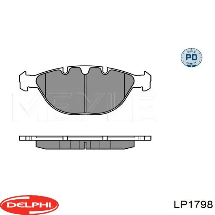 LP1798 Delphi pastillas de freno delanteras