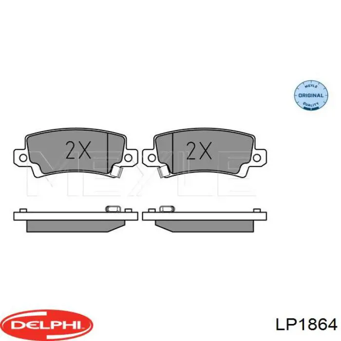 LP1864 Delphi pastillas de freno traseras