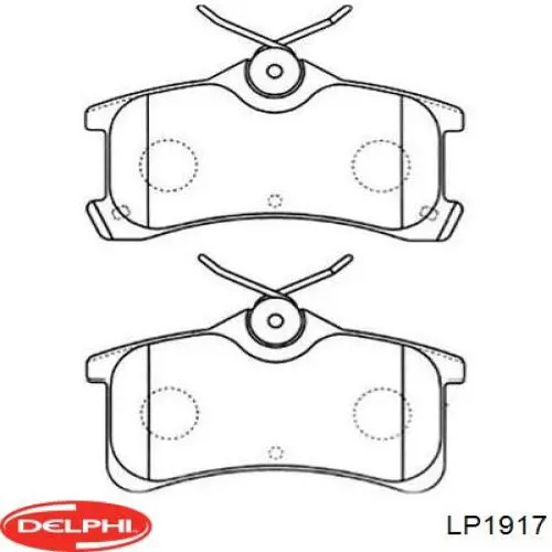 LP1917 Delphi pastillas de freno traseras