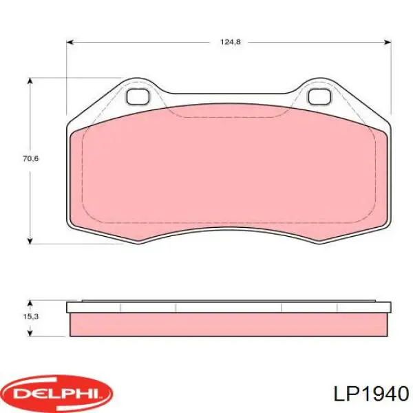 LP1940 Delphi pastillas de freno delanteras