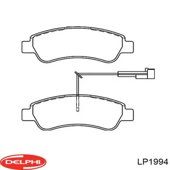 LP1994 Delphi pastillas de freno traseras