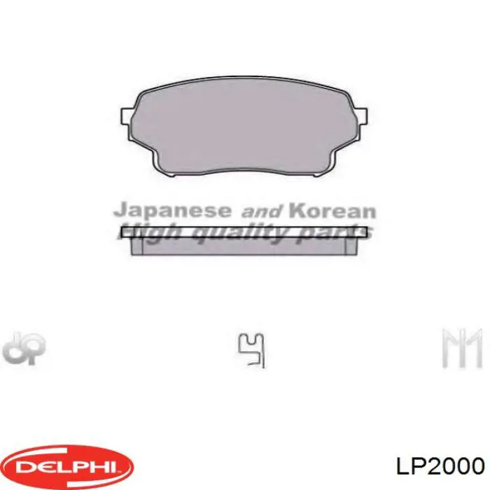 LP2000 Delphi pastillas de freno delanteras