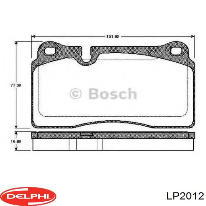 LP2012 Delphi pastillas de freno delanteras
