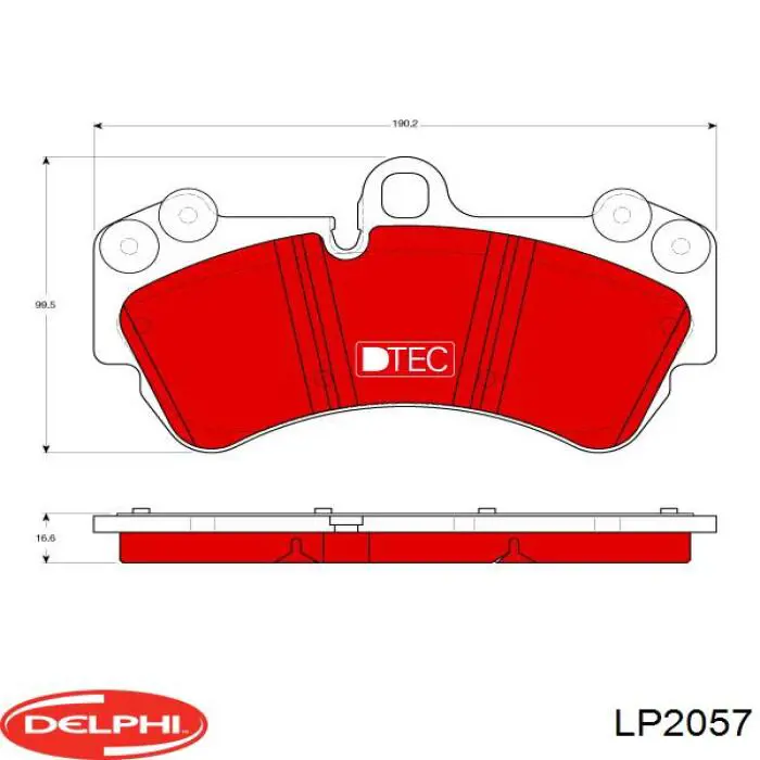 LP2057 Delphi pastillas de freno delanteras