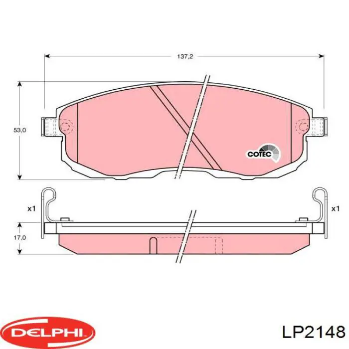 LP2148 Delphi pastillas de freno delanteras