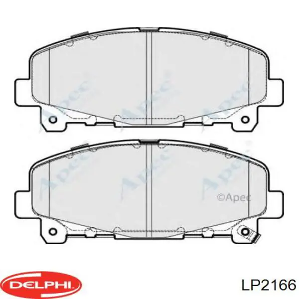 LP2166 Delphi pastillas de freno delanteras