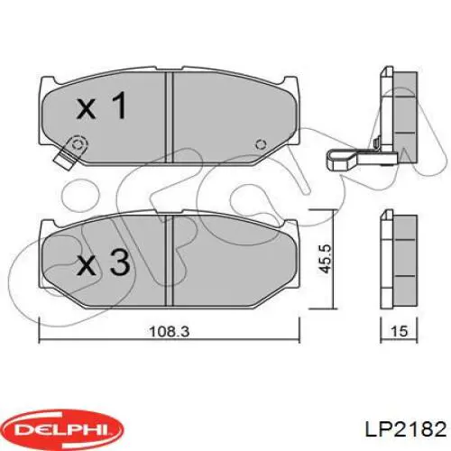 LP2182 Delphi pastillas de freno delanteras