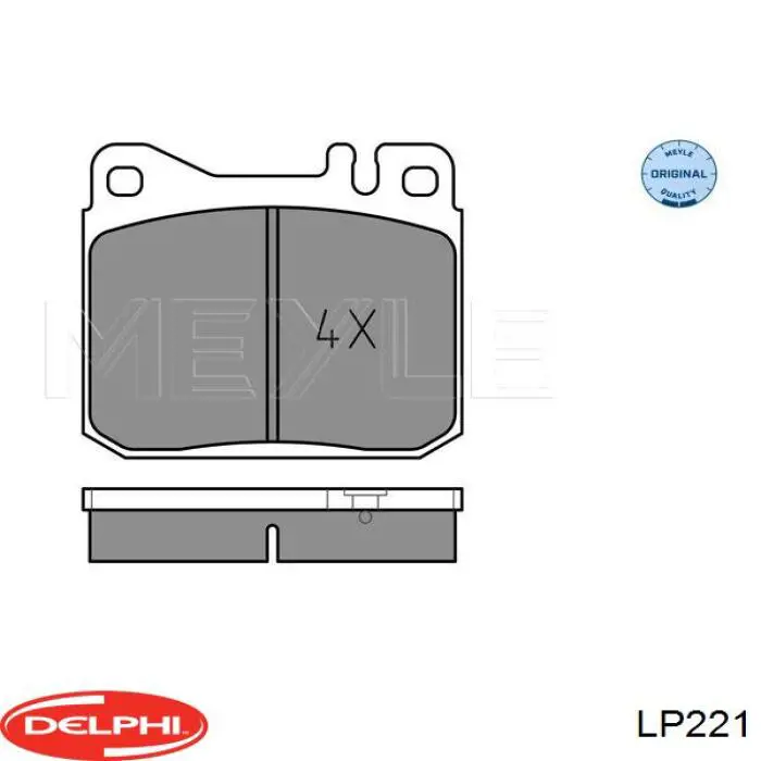 LP221 Delphi pastillas de freno delanteras