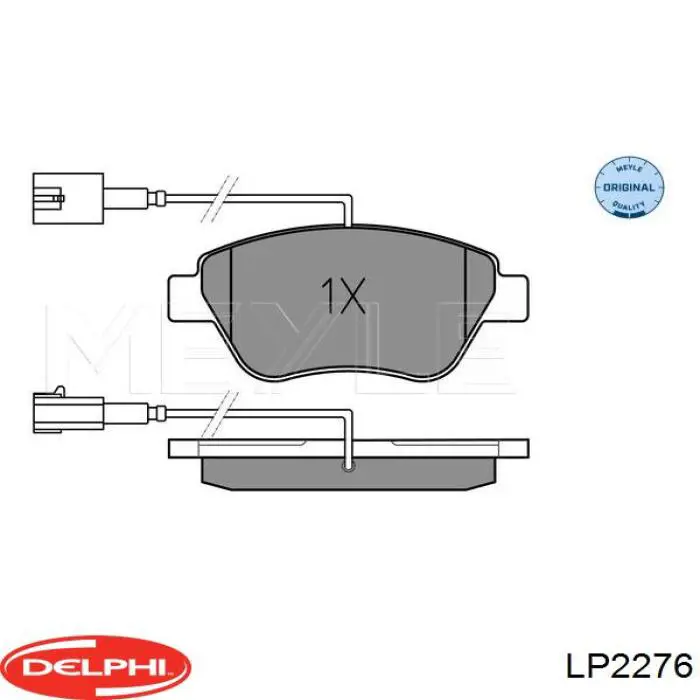 LP2276 Delphi pastillas de freno delanteras