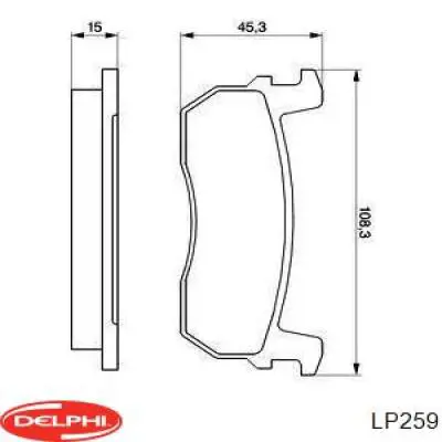 LP259 Delphi pastillas de freno delanteras