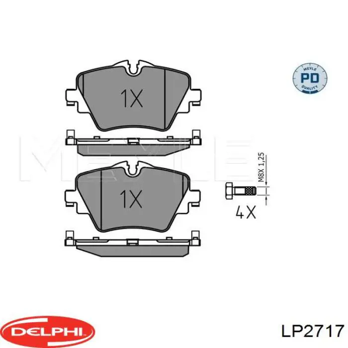 LP2717 Delphi pastillas de freno delanteras