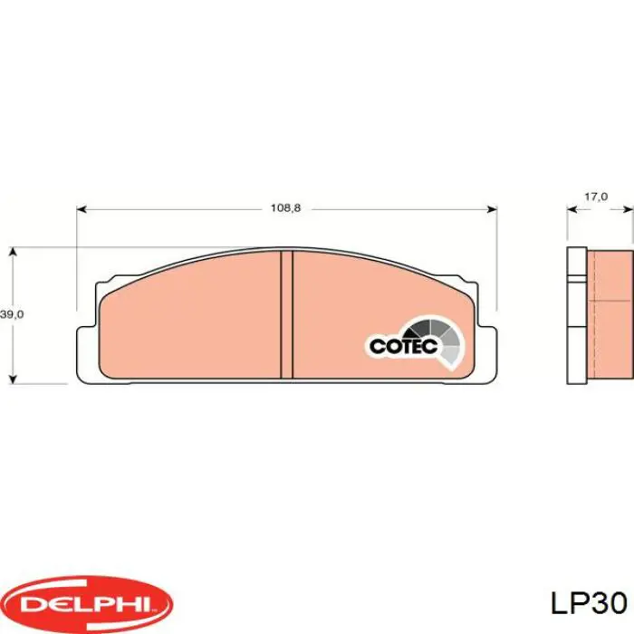 LP30 Delphi pastillas de freno delanteras