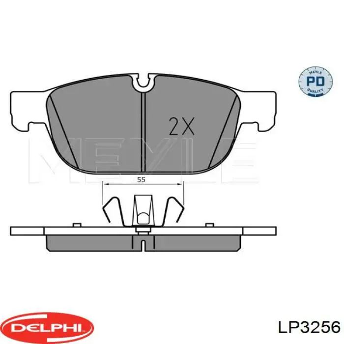 LP3256 Delphi pastillas de freno delanteras