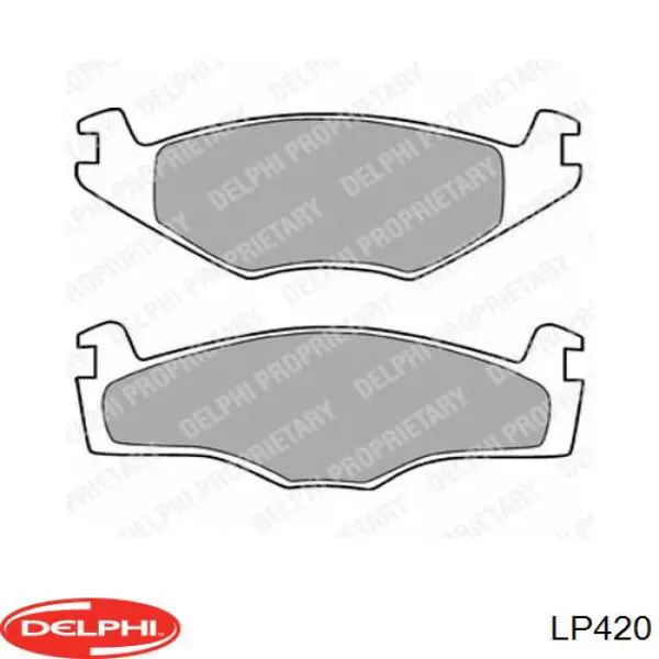 LP420 Delphi pastillas de freno delanteras