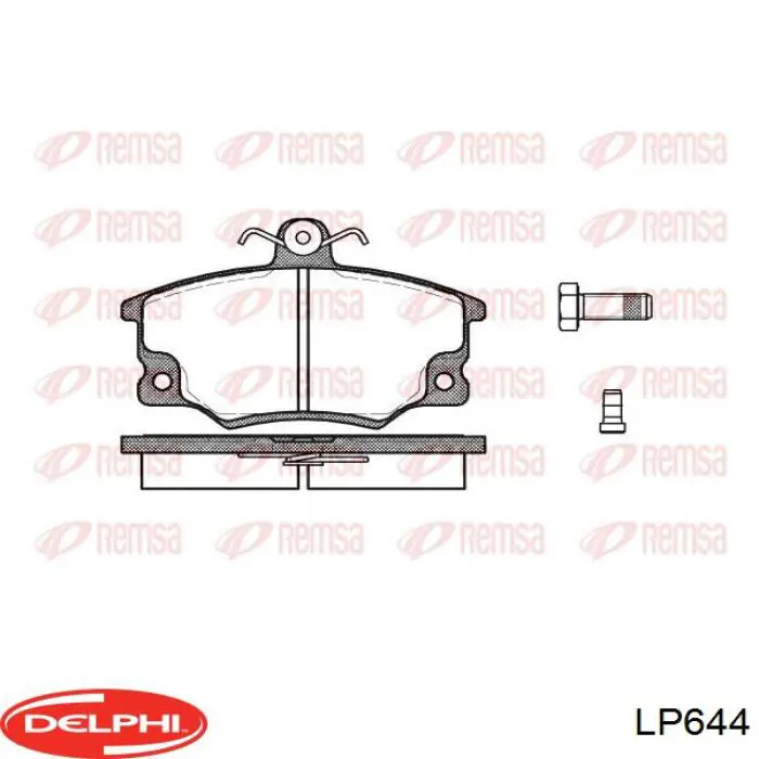 LP644 Delphi pastillas de freno delanteras