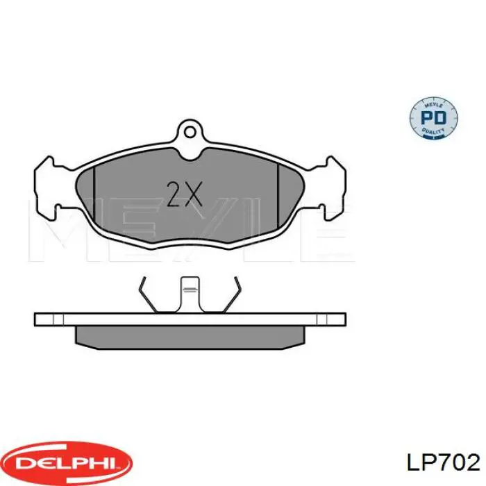 LP702 Delphi pastillas de freno delanteras