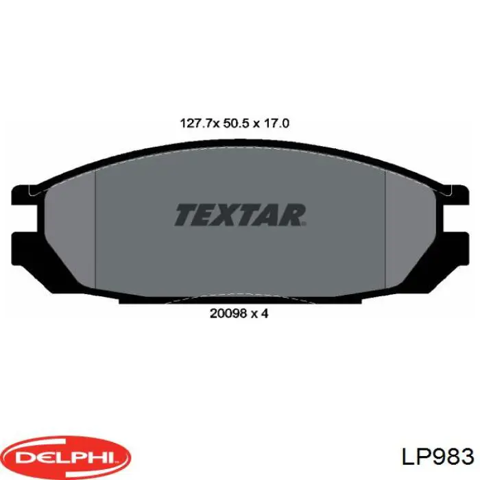 LP983 Delphi pastillas de freno traseras