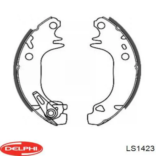 LS1423 Delphi zapatas de frenos de tambor traseras
